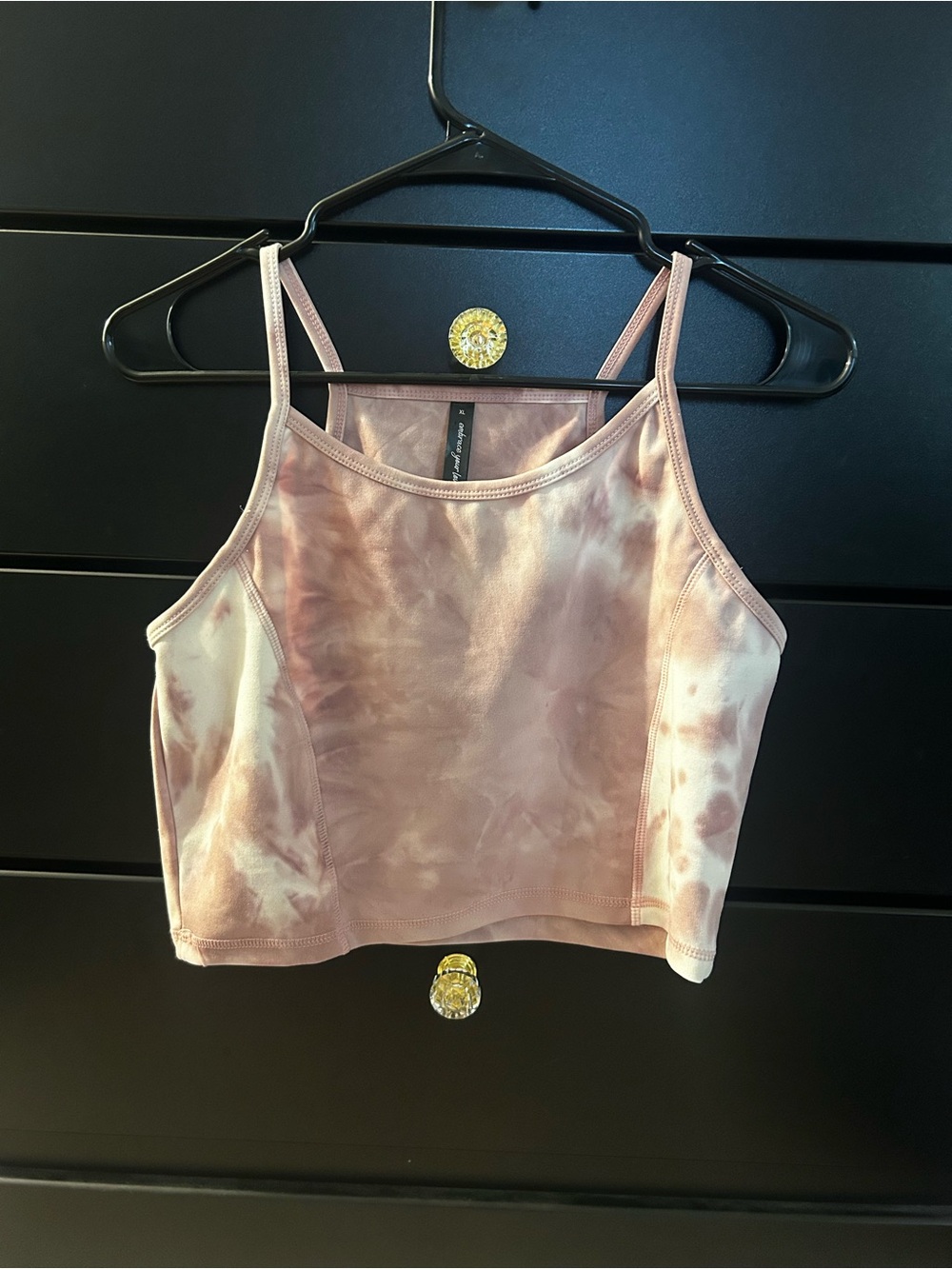 Tie-Dye Pink Crop Tank Top - Athletic Wear